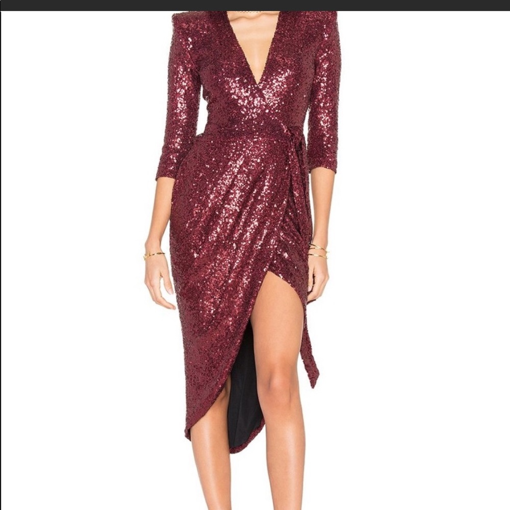 ISO Zhivago Kinsey sequin wrap dress